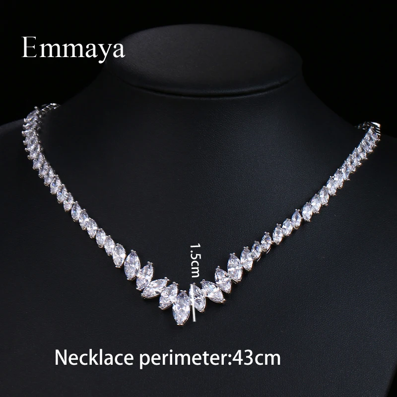 EMMAYA, Дамское благородное винтажное ювелирное ожерелье, свадебная помолвка, простая Очаровательная Хрустальная подвеска, подарок для друзей