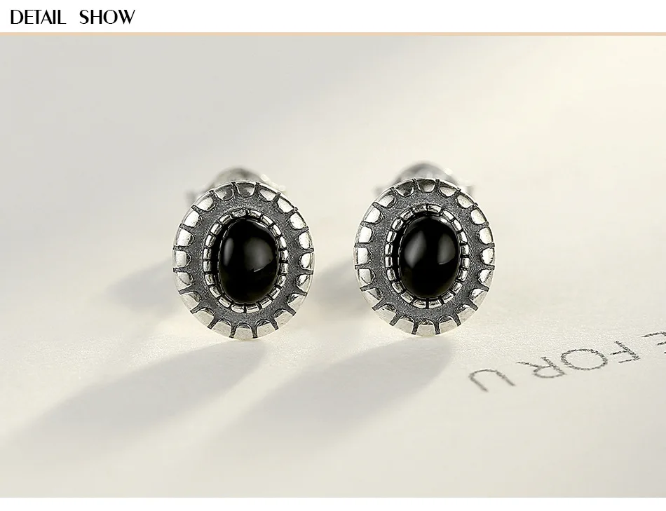 

S925 Sterling Silver Earrings with Ochre Women's Earrings BCF11