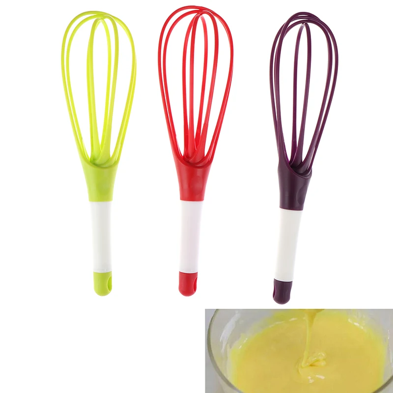 Kitchen Whisk Bake Tool Agitator Silicone Rotary Manual Egg Beater Mixer | Дом и сад