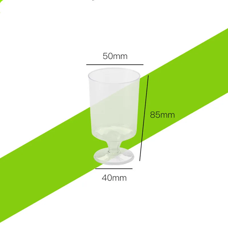 Новинка 50 шт. чашка для десертов и муссов бокал вина пластиковая пудинга