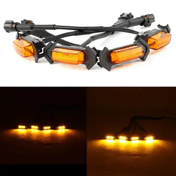 

For Toyota Tacoma 2016 2017 2018 PT228-35170 4pcs Front Bumper Grille LED Turn Signals Light Amber Light Indicator Lamp