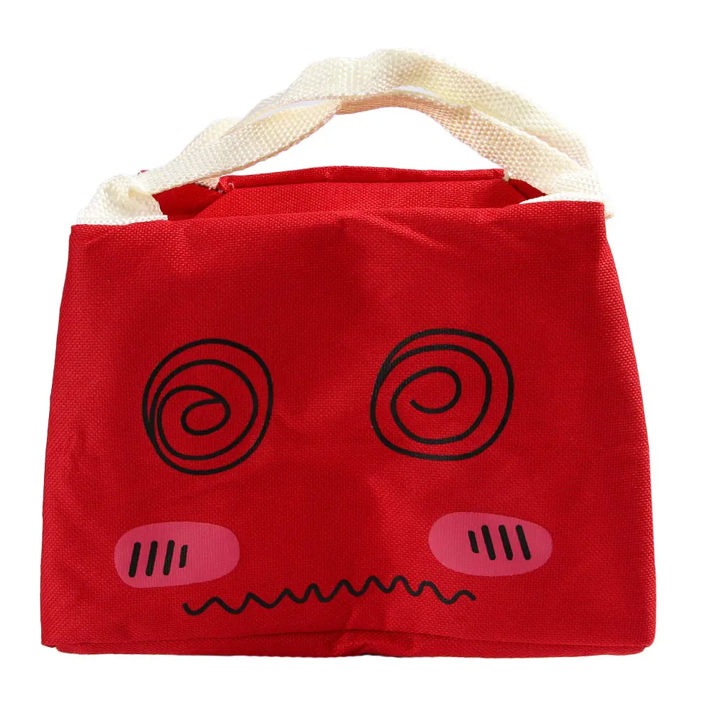 Портативная Термосумка для обедов Изолированная Ланч-бокс большая сумка-охладитель Bento мешок ланч-контейнер школьные сумки для хранения еды - Цвет: red