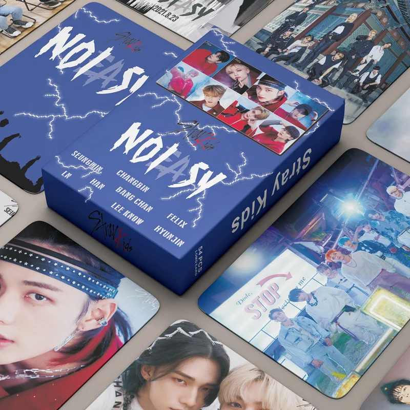 Новинка фотоальбом Kpop Stray kids Lomo Card 55 шт./компл. голубой K-pop Straykids