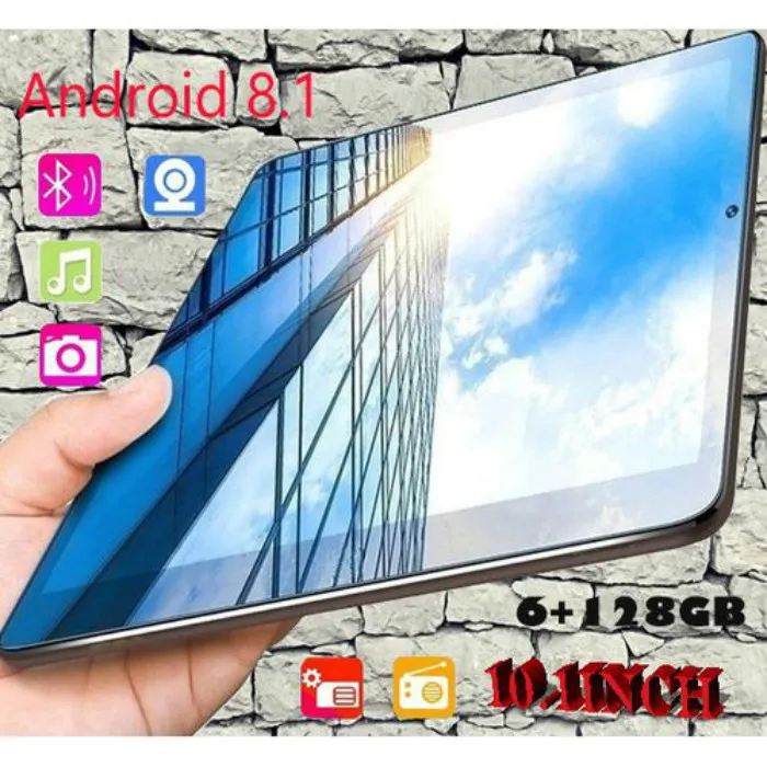 Nuevo Original 10,1 pulgadas de pantalla Dual Sim 4G teléfono Tablet PC Mic WIFI Android 8,1 Octa Core 6G + 128GB Cámara Dual de tableta GPS