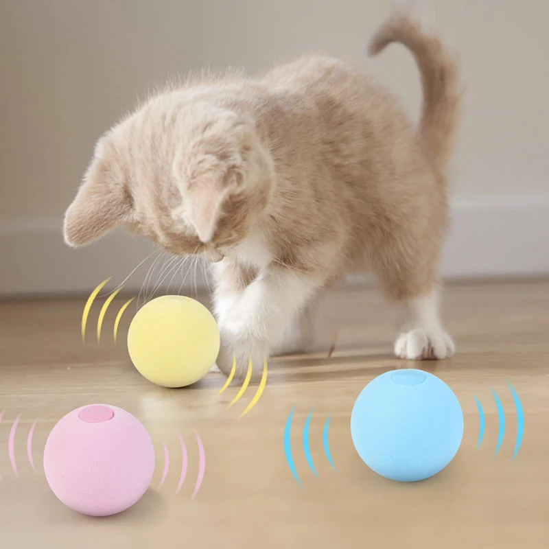 Bola inteligente de mascotas interactiva, bola de juguete de entrenamiento para gatos, bola de juego de gatos con batería reemplazable de sonido., AKITECNO.CL