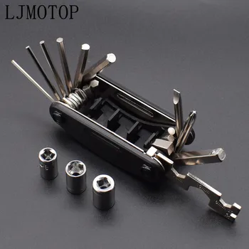 

Multifunction Motorcycle Repairing Tools 15 In 1 Folding Wrench Screwdriver For Honda XR250 XR400 XR125 CRM250R CRF250L CRF250M