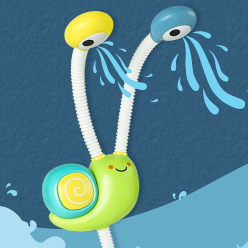 Bath Toys Water Game Snail Spraying Faucet Shower Electric Water Spray Toy For Baby Bathtime Bathroom Kids Toys 4