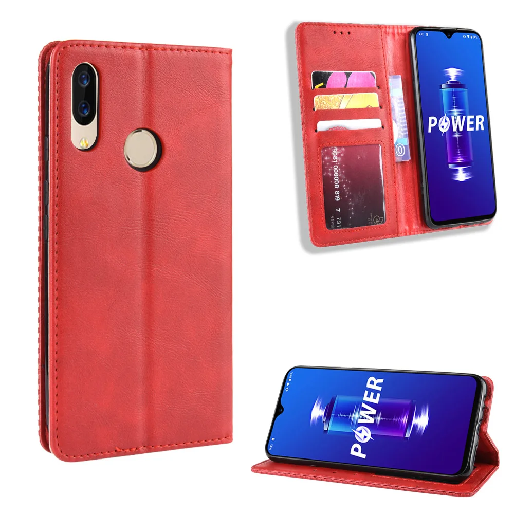 Роскошный ретро тонкий кожаный флип-чехол для UMIDIGI power Чехол-подставка Магнитный чехол-книжка для UMIDIGI power чехлы для телефонов