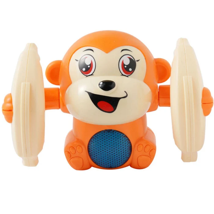 Baby Voice Control Rolling Little Monkey Toy Walk Sing Brain Game Crawling Electric Toys EIG88