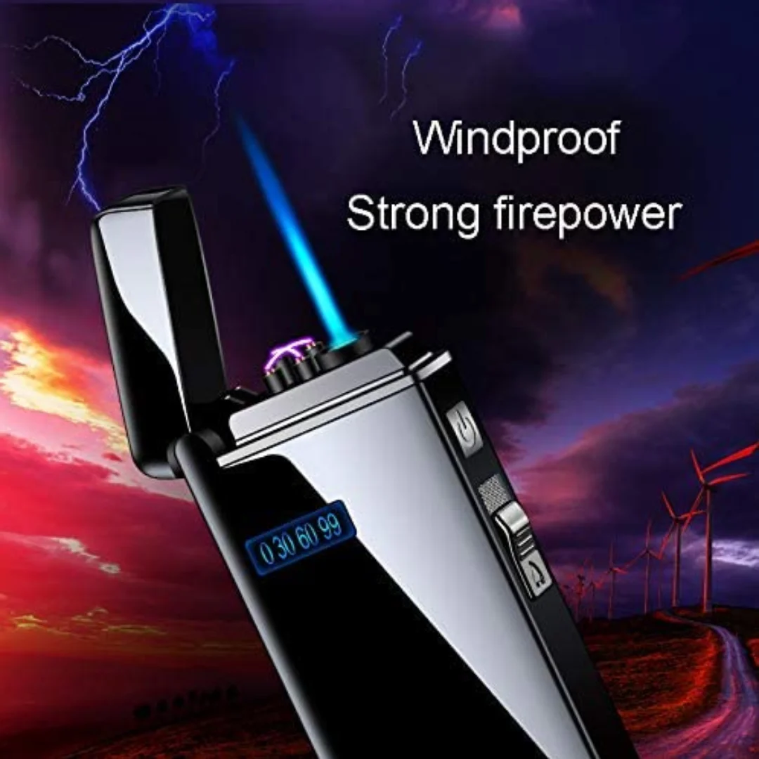 Dual Arc Gas Torch Lighter, Camping Igniter, Windproof, Unusual Lighter, USB Plasma Gas Not Included, 2 in 1