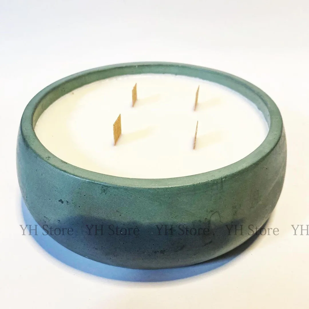 Candle Bowl Mold Concrete Candle Vessel Mold DIY Candle Cup Mold Silicone Flowerpot Mold Plaster