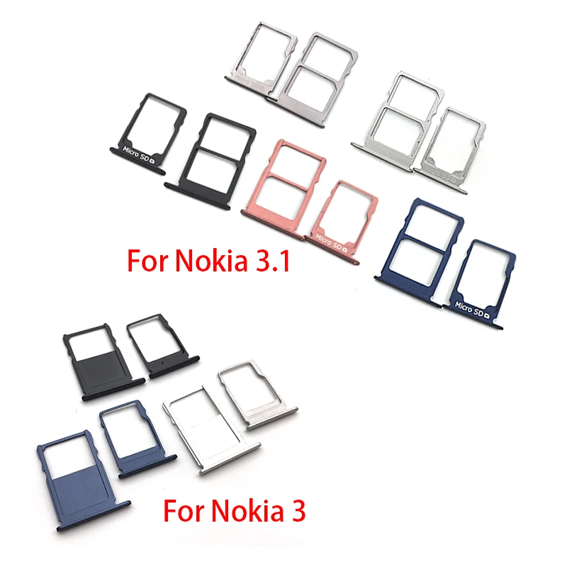 10 шт./партия, для Nokia 5 5,1/для Nokia 3 3,1 слот для sim-карты лоток для карт SD Держатель адаптер