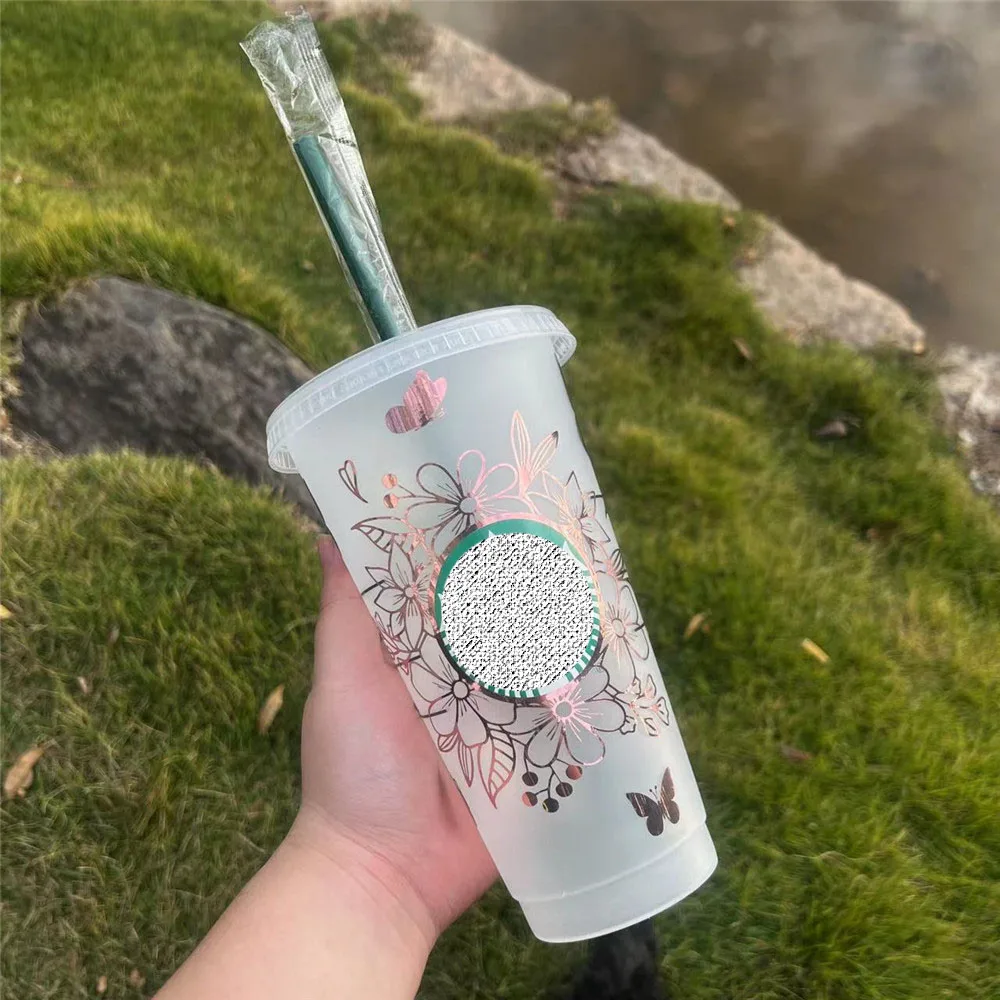 24oz Butterfly Reusable Venti Personalized Design Print Plastic