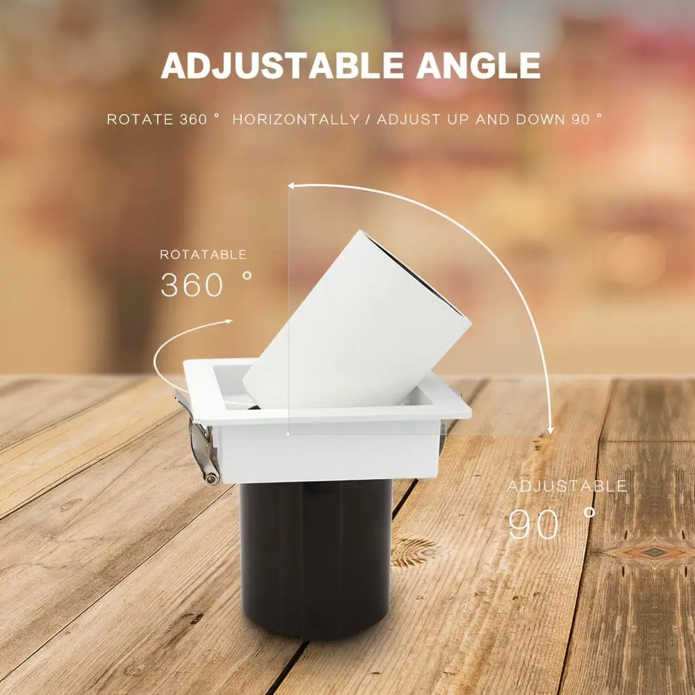 LED COB Downlight Adjustable Dimmable 5W 7W 12W Rotatable Clothing Store Bar Home Decor Spot Lighting Fixture AC85-265V led downlight recessed ceiling spotlight ceiling lamps