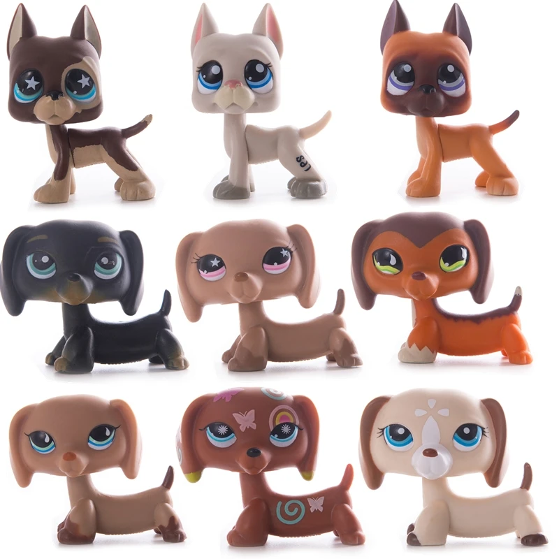 Редкие игрушки LPS pet shop собака колли Такса коккер-спаниель немецкий дог маленькая