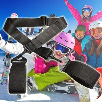 

Nylon Ski Board Handle Straps Adjustable Winter Snowboard Skiing Pole Fixing Strap Shoulder Hand Carrier Strap Hook Loop
