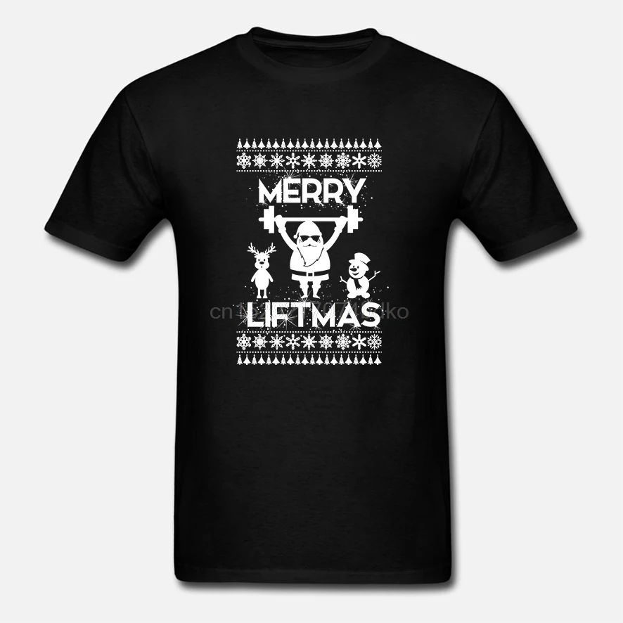 Веселая Футболка Liftmas Рождественская футболка Мужская уродливая забавная