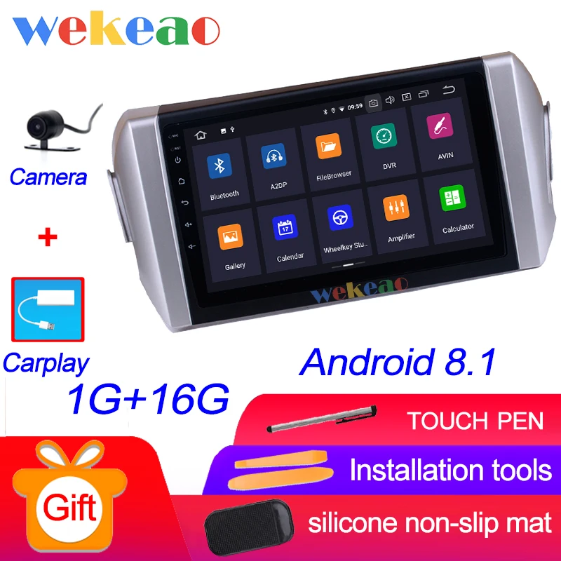 Wekeao сенсорный экран " Android 9,0 Автомагнитола для Toyota Innova Android авто gps навигация - Цвет: Android Car Radio
