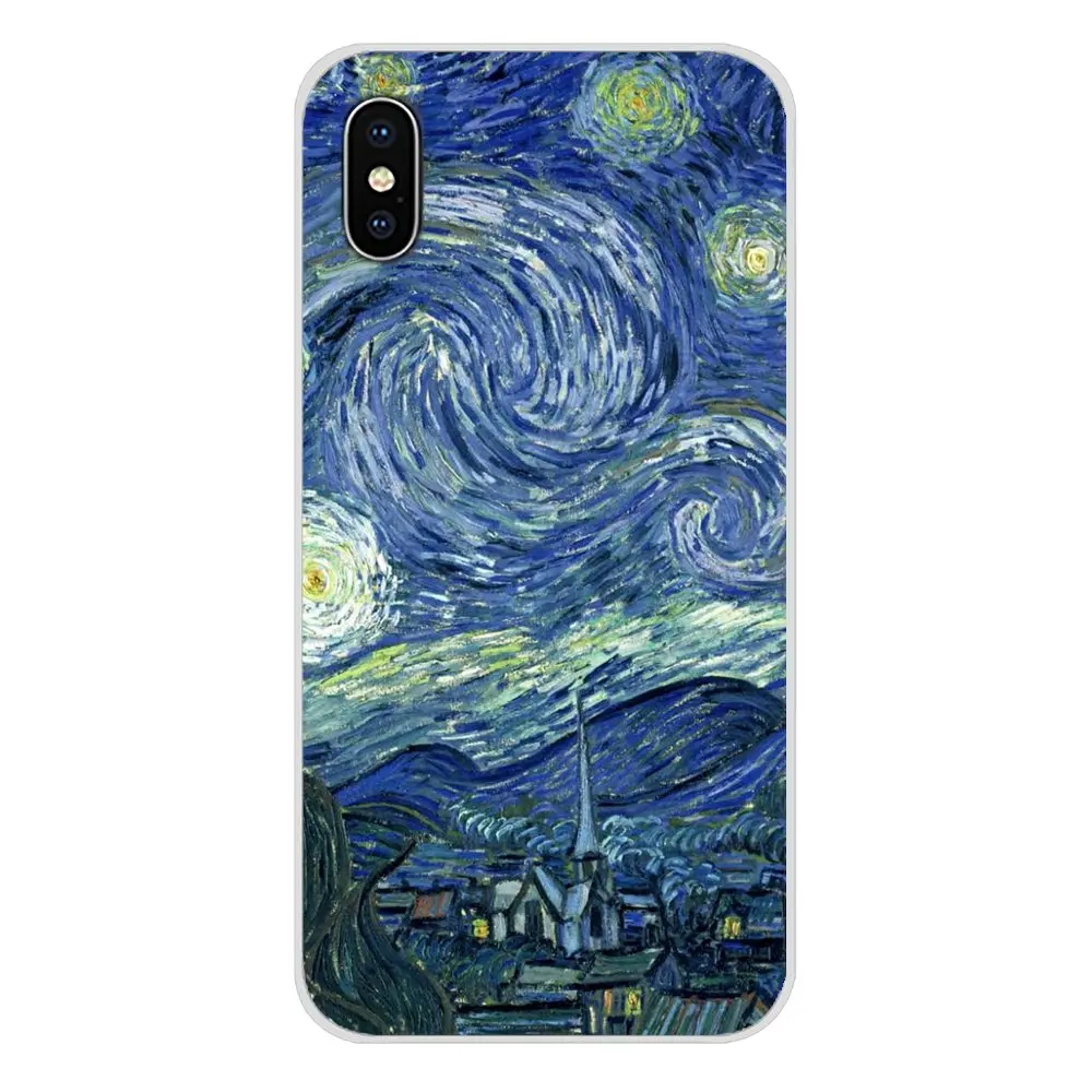 Для Xiao mi 4 mi 5 mi 5s mi 6 mi A1 A2 5X6X8 9 Lite SE Pro mi Max Mix 2 3 2S винтажный Ван Гог Картина маслом прозрачный мягкий чехол - Цвет: images 4