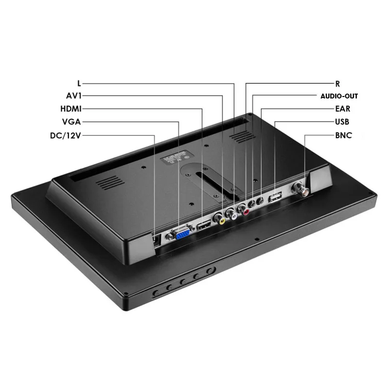 ZHIXIANDA 11.6 inch 1366*768 industrial monitor BNC HDMI AV VGA USB input for Car Microscope display