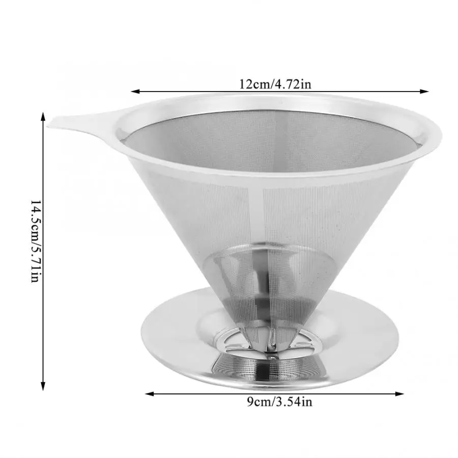 Многоразовый бытовой фильтр для кофе из нержавеющей стали, многоразовый фильтр-воронка, капельный фильтр для кофе, чашка nespresso, многоразовый фильтр для кофе