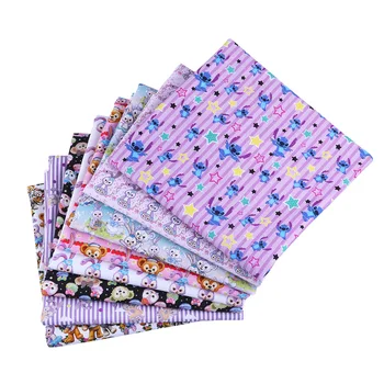 

50*140CM Cartoons pattern100 percent cotton fabric for Tissue Kids Bedding home textile Textile for Sewing Doll Dress