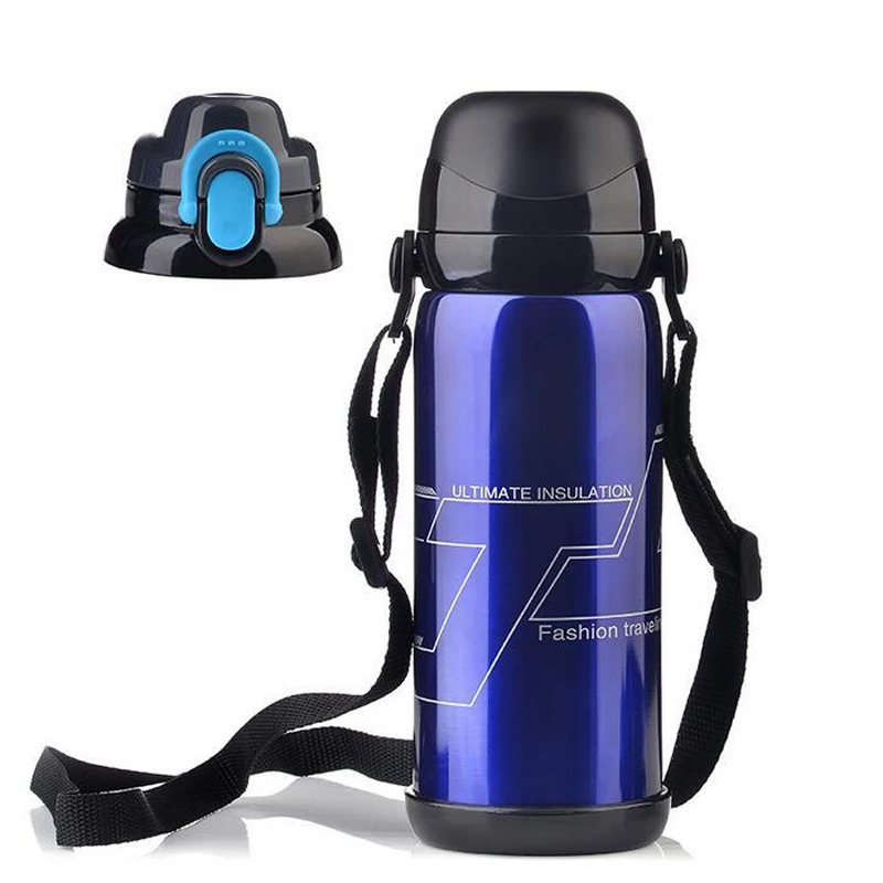 800ML Vacuum Flask Thermoses 5 Color Stainless Steel Insulated Thermos Bottle Sport Travel thermos bottle Water cup - Цвет: blue