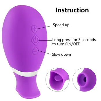 Clit Sucker Tongue Lick Vibrator for Women Nipple Sucker Vibrators Female Masturbator Clitoris Stimulator Erotic Goods For Adult 4
