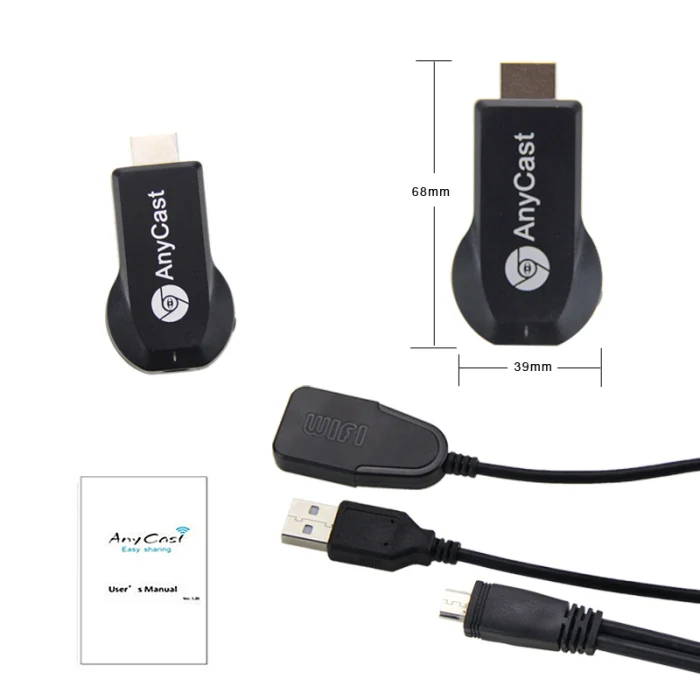 HD 1080P AnyCast M2 Plus Airplay Wifi Дисплей ТВ ключ приемник DLNA легкий обмен Мини ТВ-Палка для Android IOS WINDOWS JHP-Bes