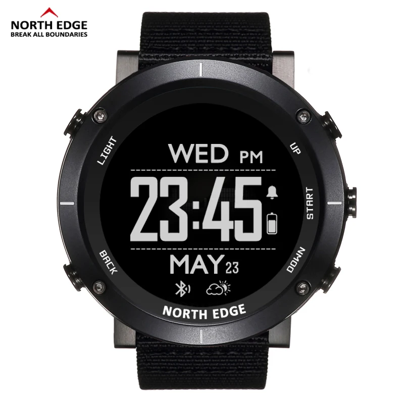 North Edge Men Sports Digital Watches Waterproof 50M Clock Gps Weather Altimeter Barometer Compass-2