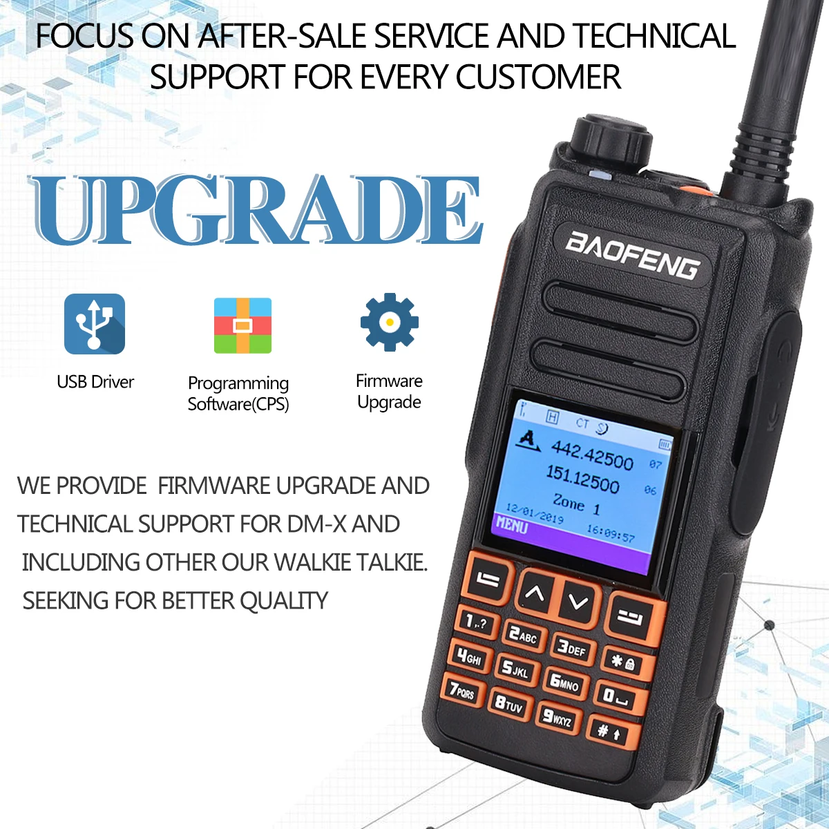 radio walkie talkie 2022 Baofeng DM-X GPS Walkie Talkie Dual Time Slot DMR Digital/Analog DMR Repeater Upgrade of DM-1801 DM-1701 DM-1702 Radio long range walkie talkies 1000 miles