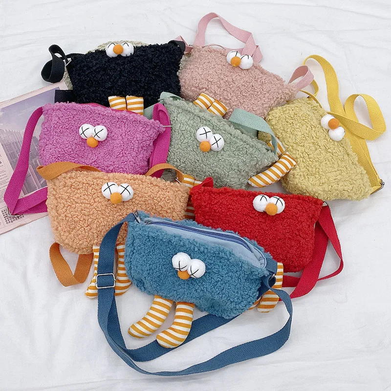 

Korean-style Funny CHILDREN'S Bag 2019 New Style Cartoon Plush Men And Women Baby Crossbody Bag Cute Accessories Bag