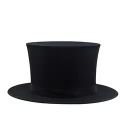 Черная волшебная Складная Весенняя шляпа, волшебные трюки, появляющиеся/Исчезающие предметы, шляпа, сценические аксессуары, мерцающий