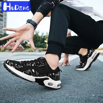

2019 Fashion Casual Shoes Men Lace-up Mesh Comfortable Air Cushion Shoes Trainers Men Students Sneakers Male Waterproof Footwear