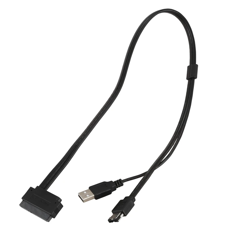 22pin SATA для eSATA USB кабель для передачи данных Кабель-адаптер 0,5 м для жестких дисков черный