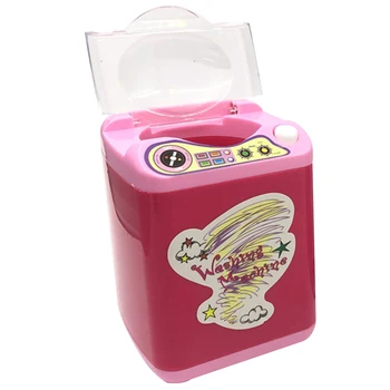 

Sponge Pretend Play Housekeeping Mini Automatic Battery Operated Powder Puff Kids Brush Cleaning Electric Washing Machine Toy