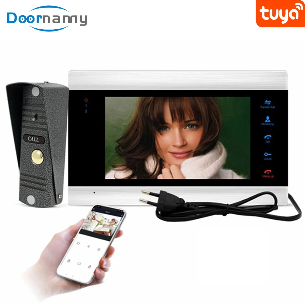 Doornanny Smart WIFI Video Intercom For Home Apartment Video Eye Wireless Video Call Doorbell Monitor Call Panel Kit Recording