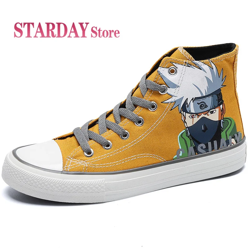 Zapatos informales de lona con dibujos animados para hombre, zapatillas cómodas vulcanizadas, transpirables para exteriores, novedad