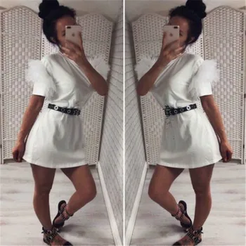 

Short Lace Sleeves Women Dresses New Solid Color Summer Casual Midi Dress Female Jumper Slim Bodycon Short Vestidos Femme Hot