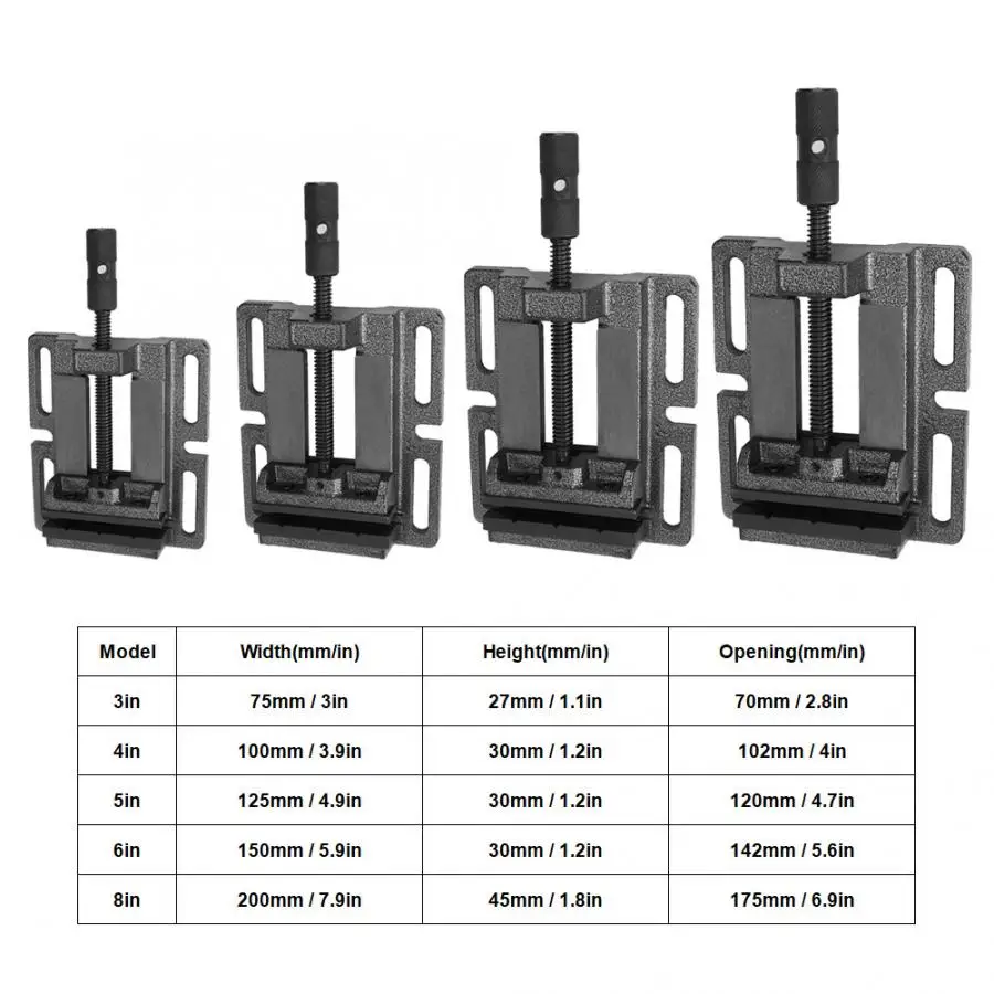 Press Vise Clamp German High Accuracy Durable Cast Iron Slotted Base Hand Tool For Easy Installation And Positioning