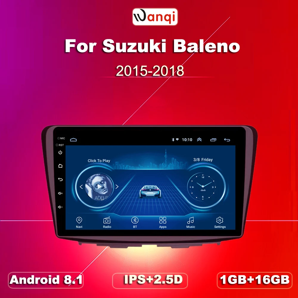 9 дюймов Android 8 1 2.5D Закаленное HD тачскрин радио для Suzuki Baleno 2015 2018 с Bluetooth USB wifi