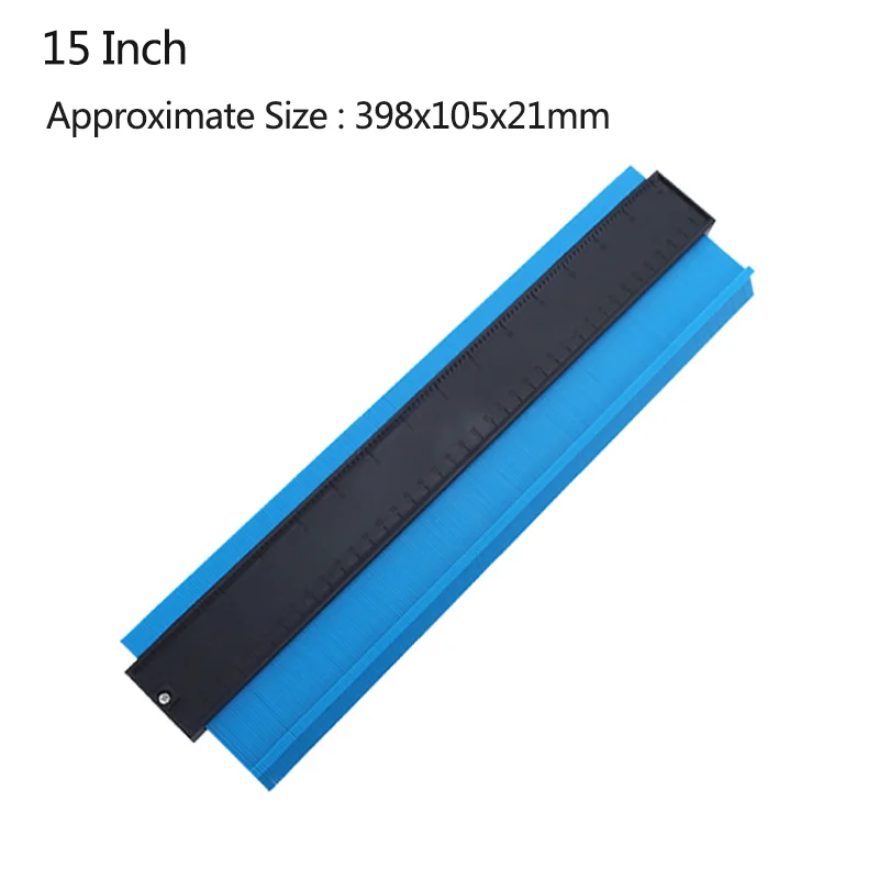 15 inch Blue Color 5/10/15/20 дюймов контур датчик Пластик профиль копия Форма контур измерителем влажности и температуры Дубликатор duplo и Стандартный Дерево Лазерная маркировочная настила инструменты - Цвет: 15 inch Blue Color