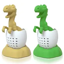 Чай сумка силиконовый лист травяная специя фильтр для малышей с динозавром, Форма Чай заварки фильтры многоразовые свободные фильтр