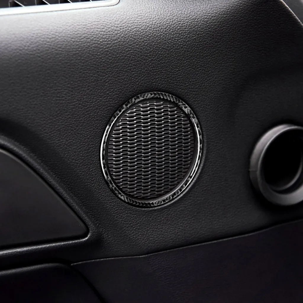 Автомобильный стикер для динамика автомобиля-bon Fiber Interior Dash Cover Interior Trim sticker s для Ford Mustang