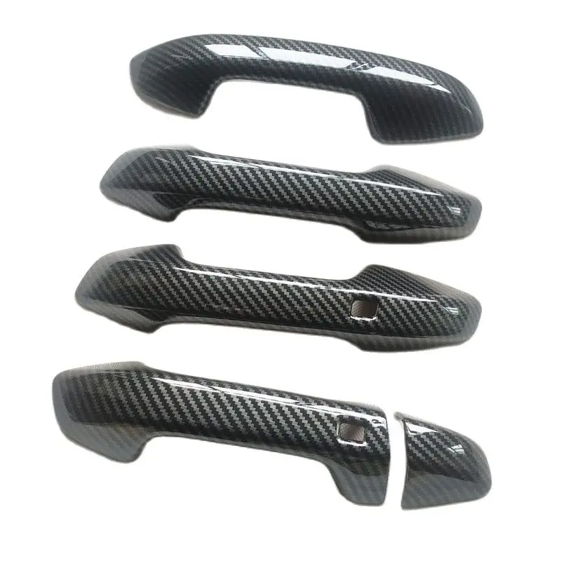 For Kia Seltos 2020 2021 Accessories Imitation Carbon Fiber Accesorios Door Handle Cover Trim