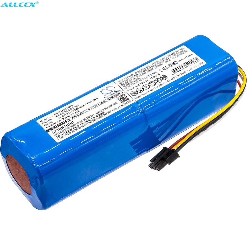 Cameron Sino 5200mAh аккумулятор BRR-2P4S-5200S для Xiaomi mi Robo, mi jia Roborock S50, S51, mi llet уборочная машина