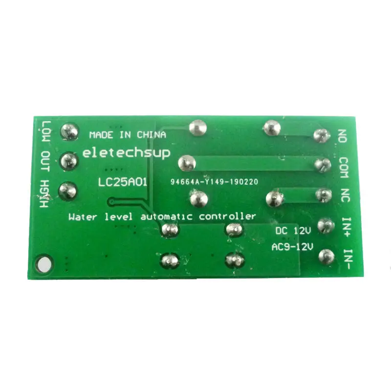 

12V Water Level Automatic Controller Module Liquid Sensor Switch Solenoid Valve Motor Pump Automatic Control Relay Board