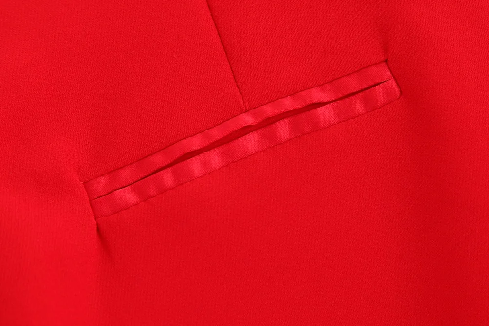Женский комплект из двух предметов, красный костюм, женский Блейзер, набор с широкими штанинами, костюмы для женщин, блейзер и штаны, костюм из двух частей F0289