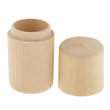 

Wooden Essential Oil Cylinder Box for 10ml Roll on or Regular Bottles - Travel Carrier Case