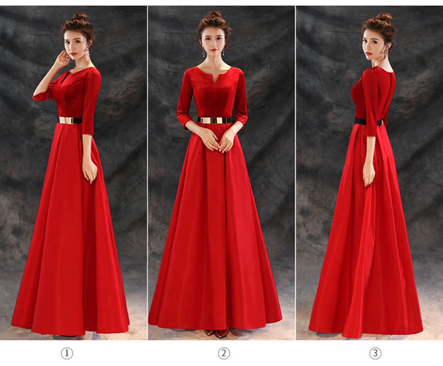 Vestido de Festa Longo настоящая фотография, длинное вечернее платье с красным поясом и поясом, недорогие вечерние платья Robe De Soiree Longue